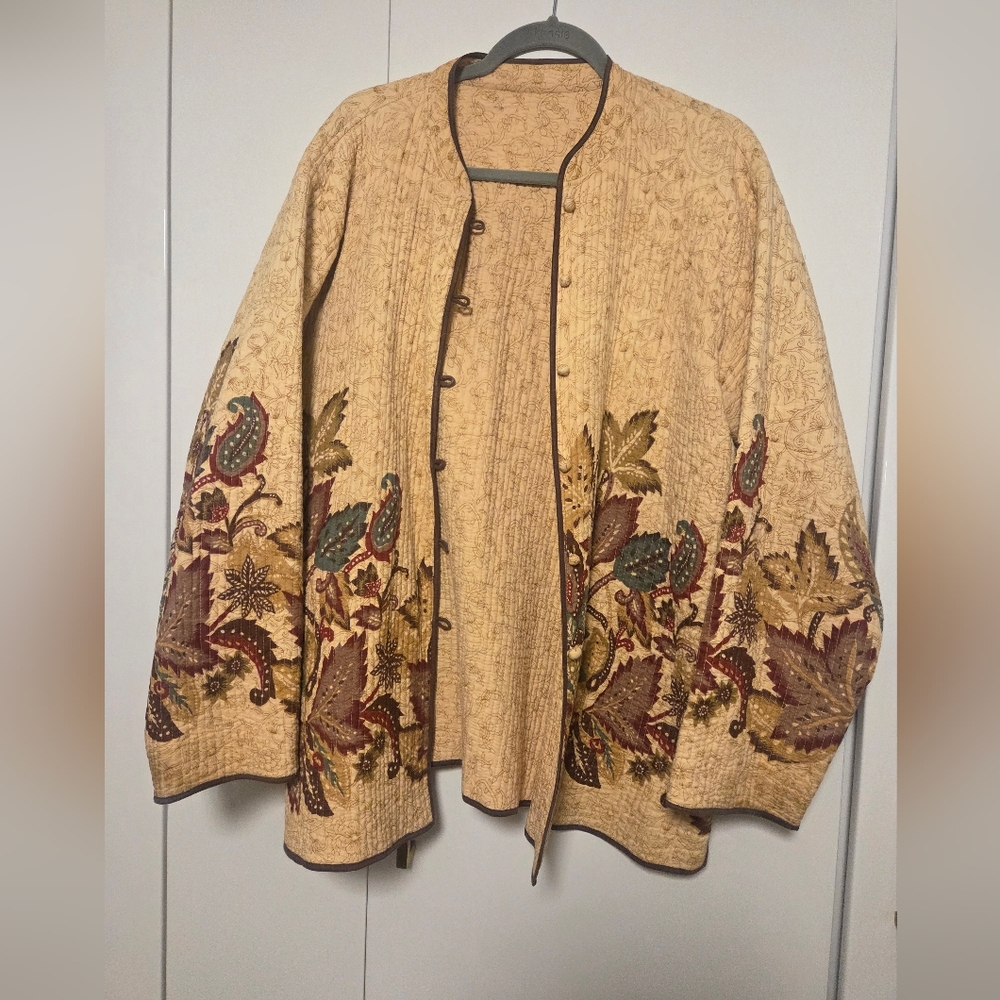 Quilted Reversible Floral Jacket